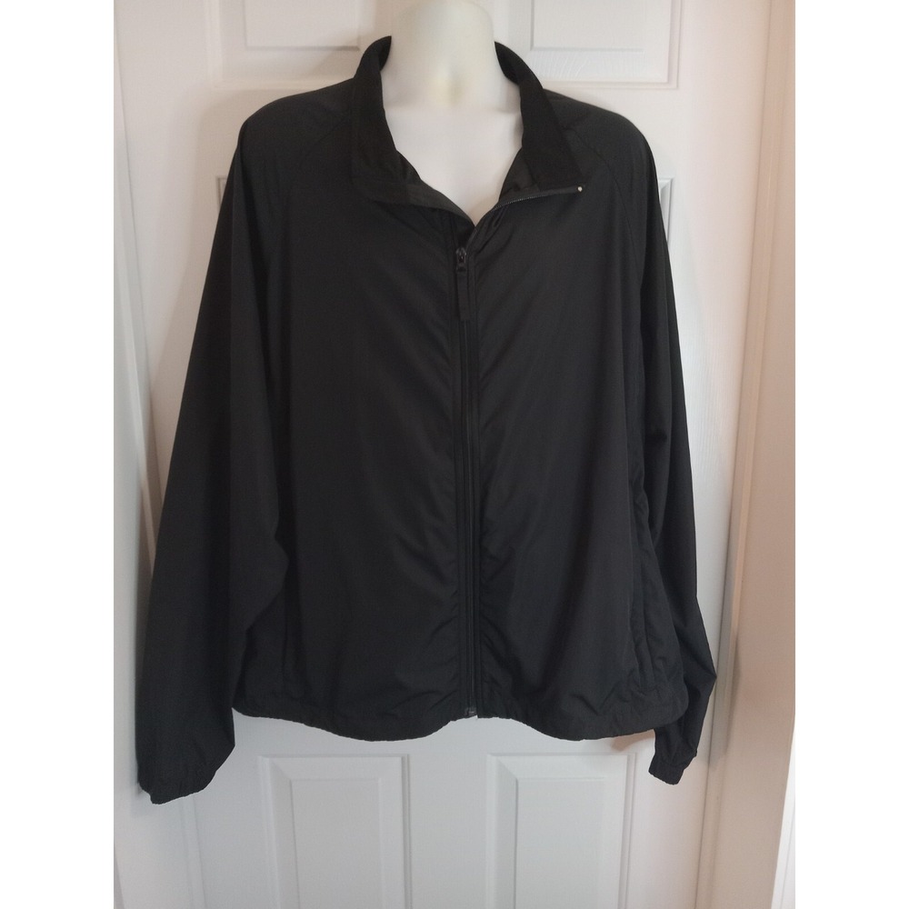 Duluth Trading Co Black Men Windbreaker Jacket  Size 3XL Zippers Light‎